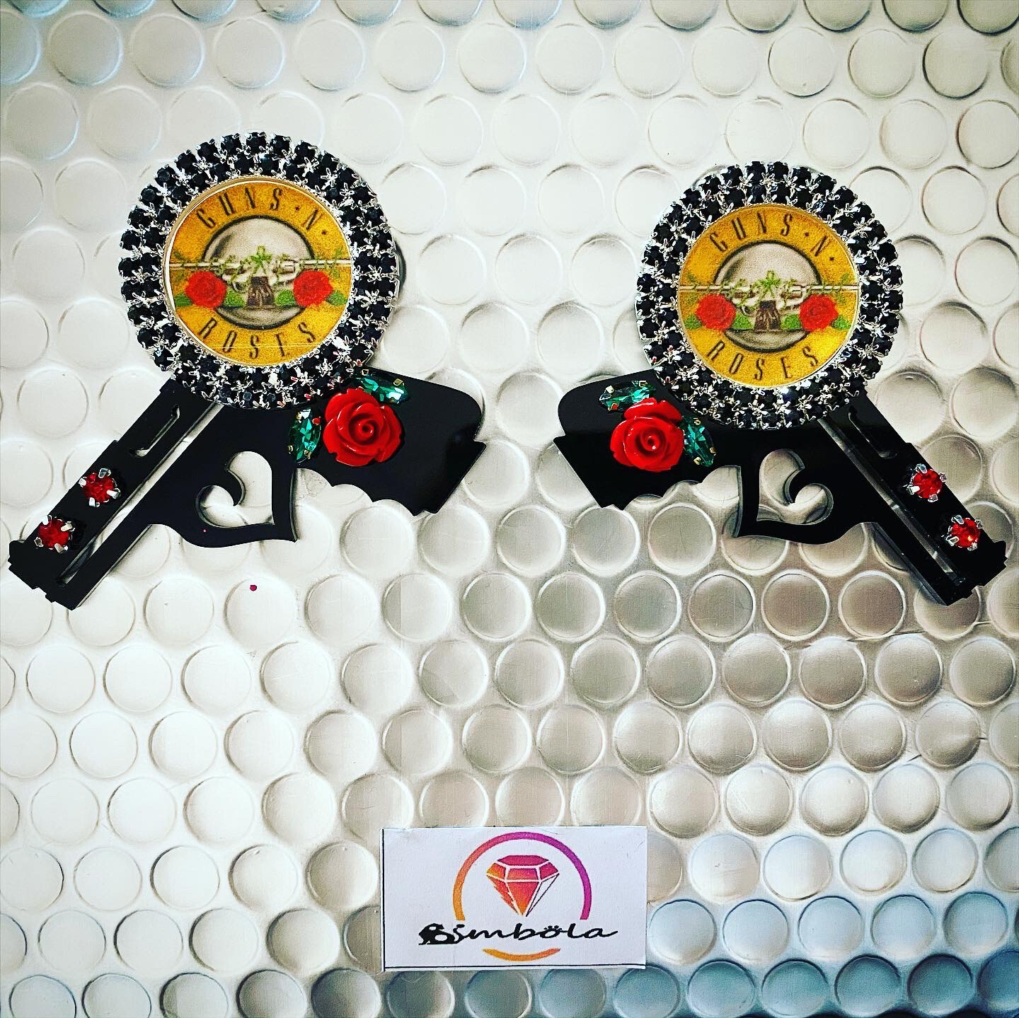 Pendientes pistolas negras Guns &amp; Roses earrings pendientes rockeros 