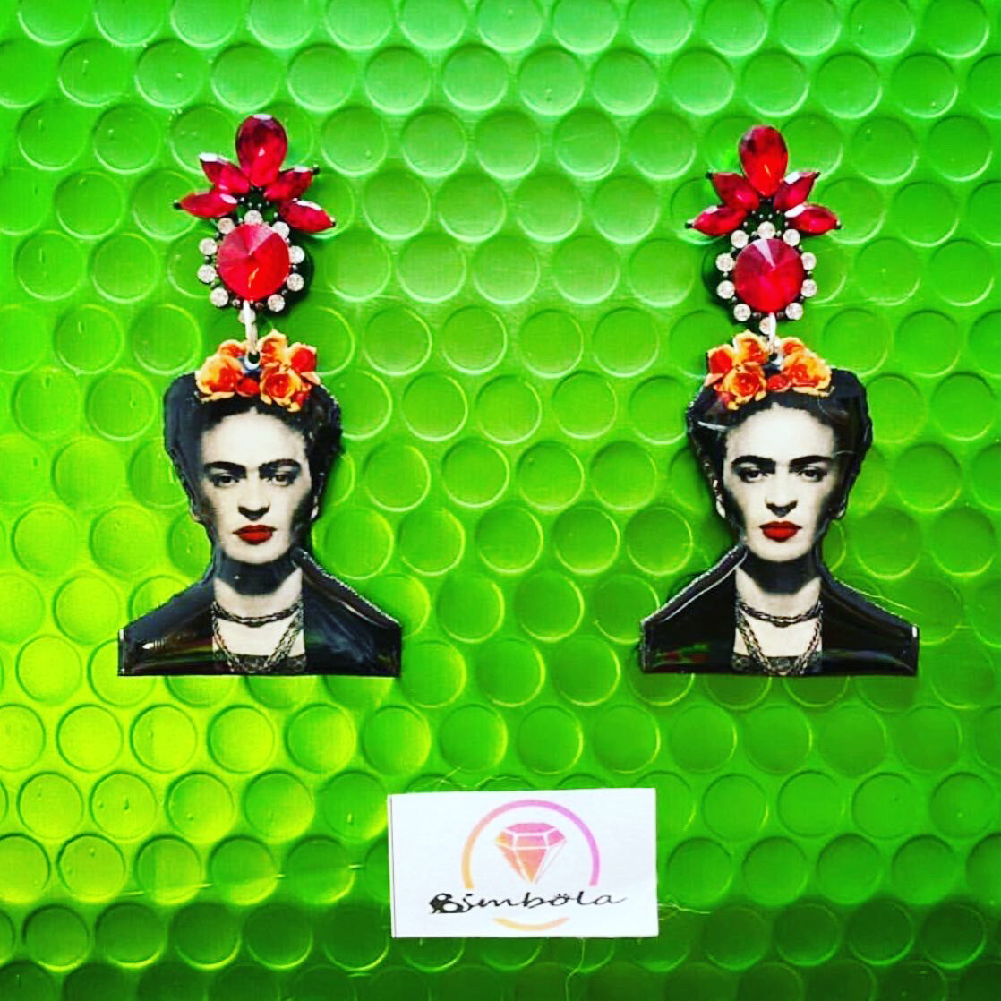 PENDIENTES FRIDA WOMAN EARRINGS HANDMADE 