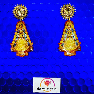 PENDIENTES VIRGEN DEL ROCÍO EARRINGS HANDMADE 