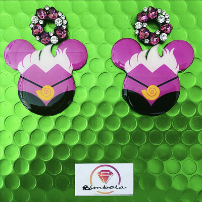 Pendientes Úrsula mouse head earrings  pendientes villana pendientes ursula mermaid earrings 