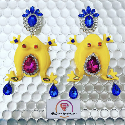 Pendientes ranas saltarinas frog earrings pendientes ranita