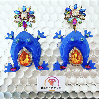 Pendientes ranas saltarinas frog earrings pendientes ranita