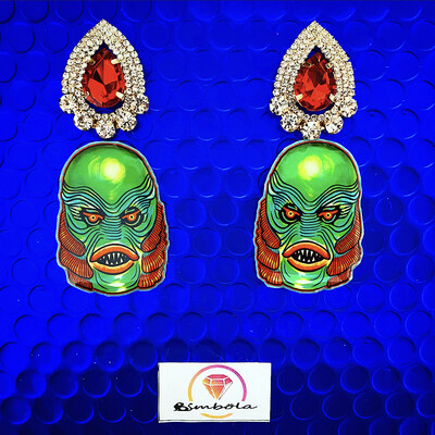 PENDIENTES MONSTRUO DEL LAGO LAGUNA EARRINGS HALLOWEEN EXCLUSIVE DESIGN ENTE SHOP