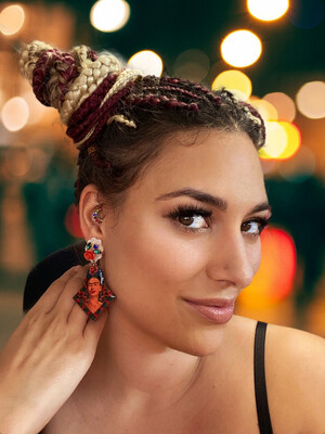 PENDIENTES FRIDA EARRINGS PENDIENTES FRIDA KALHO FUNNY EARRINGS HANDMADE EARRINGS 