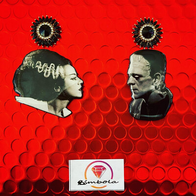 PENDIENTES FRANKENSTEIN EARRINGS ELIZABETH EARRINGS HALLOWEEN EARRING