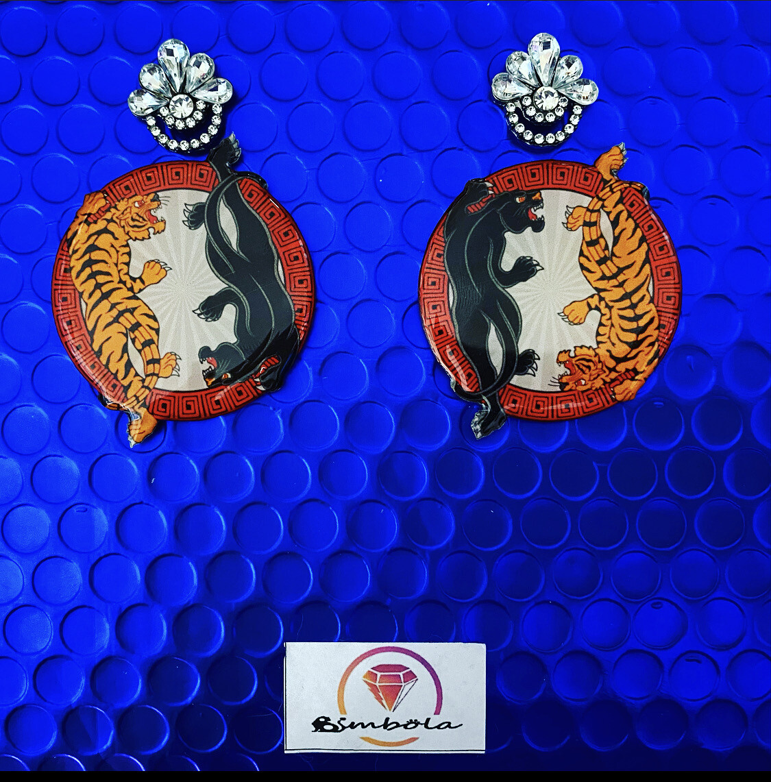 Pendientes tigre tiger earrings pendientes pantera panther earrings tattoo earrings pendientes old school earrings