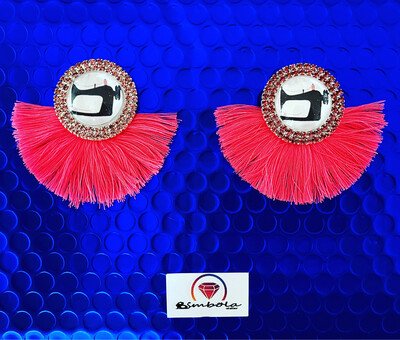 PENDIENTES MAQUINA DE COSER FLECOS COSTURERA