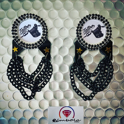 Pendientes maquina tattoo machine cadenas chains