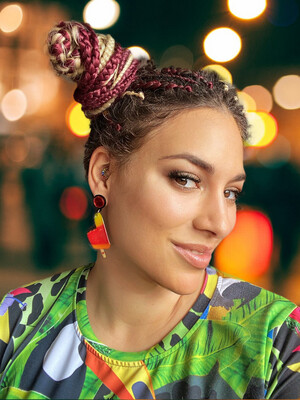 Pendientes dedo ice cream earrings pendientes helados handmade earrings glitter earrings rainbow earrings 