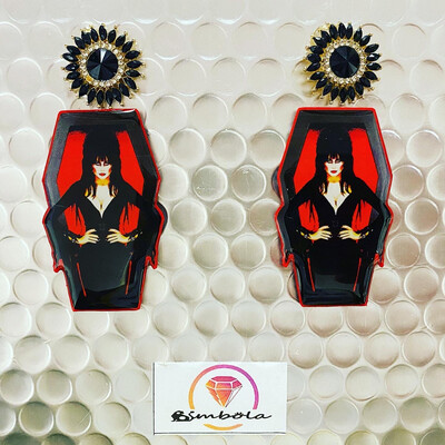PENDIENTES ELVIR EARRINGS PENDIENTES HALLOWEEN EARRINGS pendientes ataúd coffin earrings