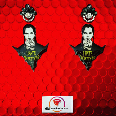 Pendientes Miércoles Addams miercoles Adams earrings Wednesday Halloween