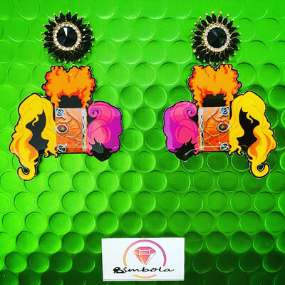 Pendientes Hocus Pocus Halloween earrings funny earrings el retorno de las brujas abracadabra 