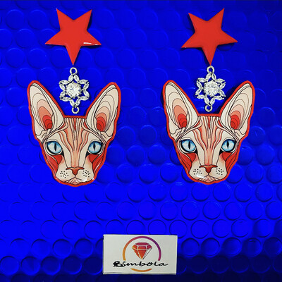 PENDIENTES GATO EGIPCIO SPHINX CAT EARRINGS EXCLUSIVE DESIGN ENTE SHOP