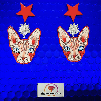 PENDIENTES GATO EGIPCIO SPHINX CAT EARRINGS EXCLUSIVE DESIGN ENTE SHOP