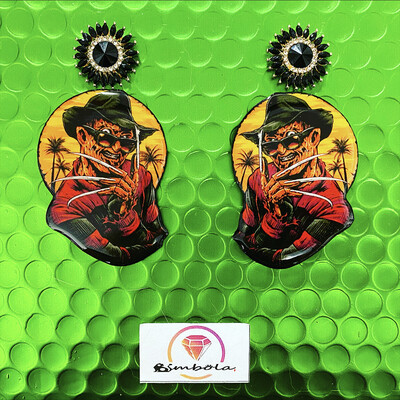 PENDIENTES FREDDY KRUEGER EARRINGS PENDIENTES PESADILLA EN ELM STREET HALLOWEEN EARRINGS 