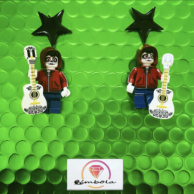 Pendientes Coco earrings toy doll earring pendientes Halloween earrings 3D earrings 