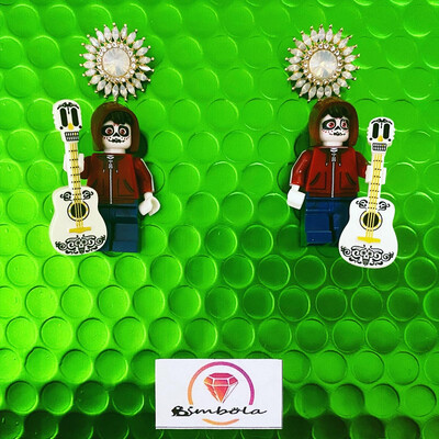 Pendientes Coco earrings toy doll earring pendientes Halloween earrings 3D earrings 