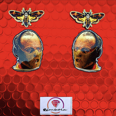 PENDIENTES EL SILENCIO DE LOS CORDEROS LAMBS SILENCE EARRINGS HALLOWEEN BEE ABEJA