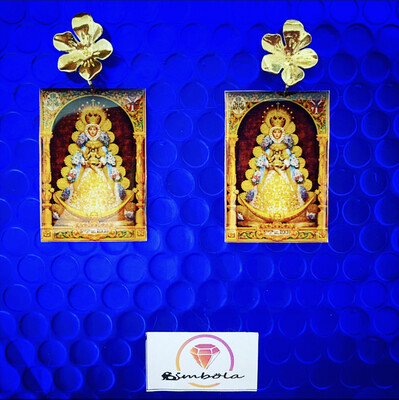 PENDIENTES VIRGEN DEL ROCÍO EARRINGS HANDMADE 