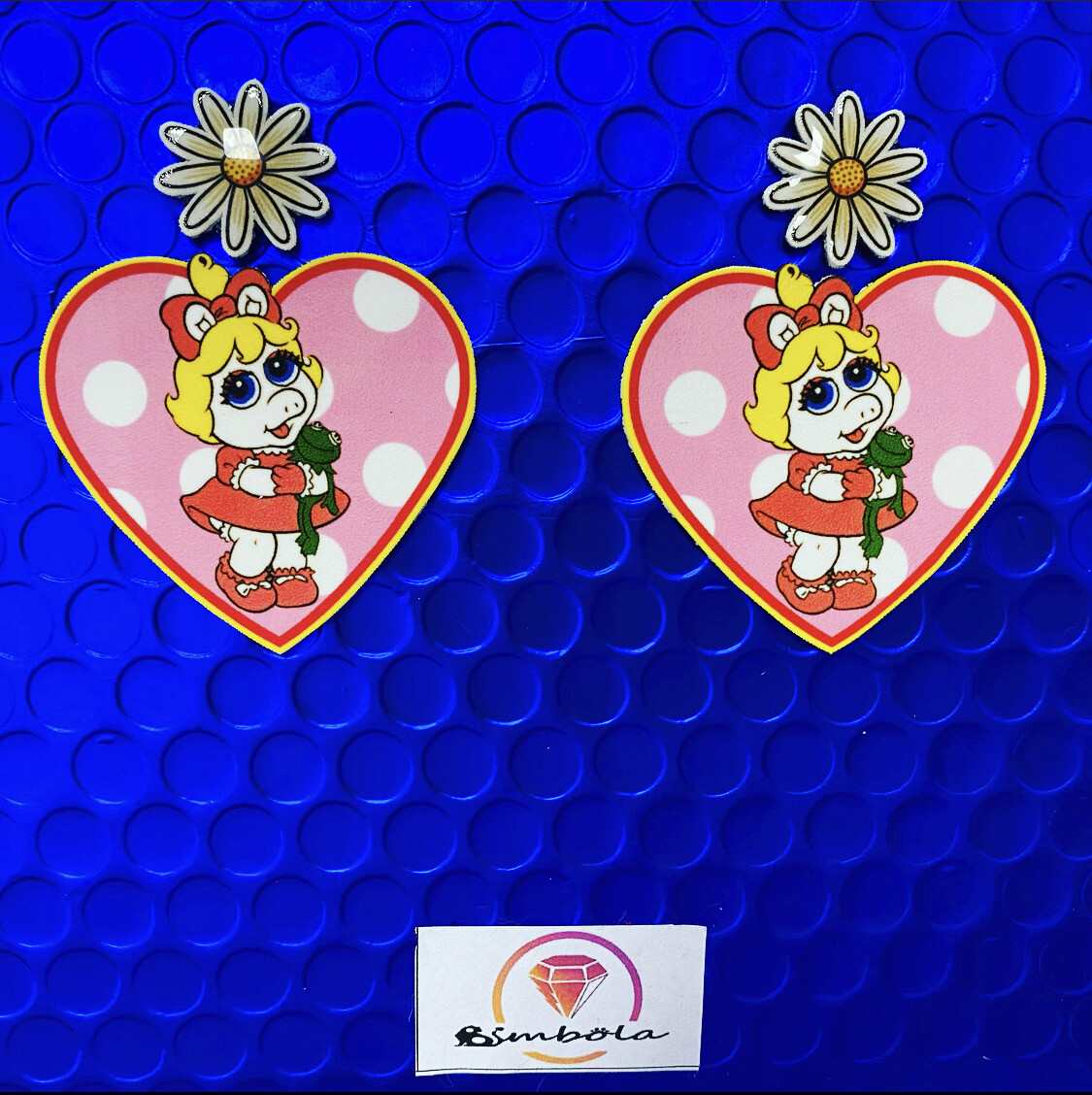 Pendientes cerdita pendientes Peg Pig EARRINGS DIBUJOS ANIMADOS TURBANTES MUTANTES ANITA PIN UP DESIGN