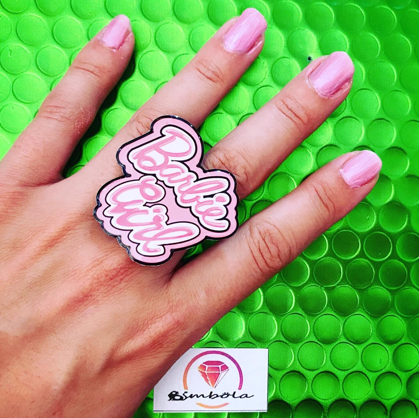 ANILLO BARBI RING ROSE RING CARTOON RING ADJUSTABLE RING 