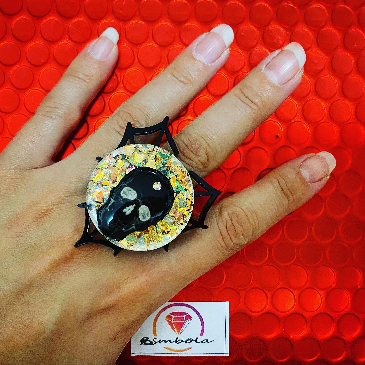 ANILLO CALAVERA ANILLO SKULL RING HALLOWEEN RING ADJUSTABLE RING 