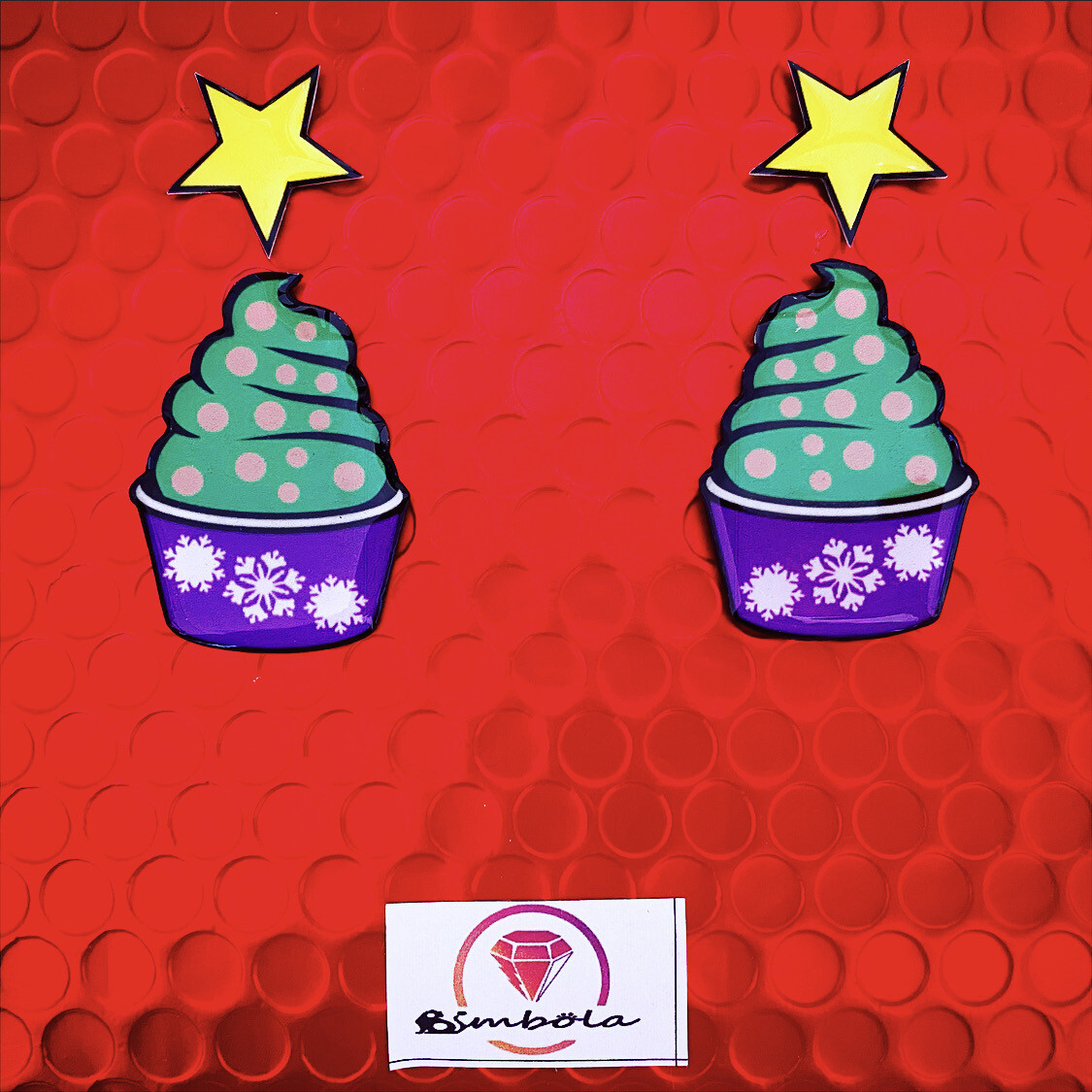 Pendientes Mouse earrings Freak earrings Christmas earrings Pendientes Navidad Pendientes Smoothie earrings 