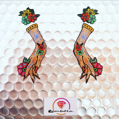 Pendientes manos pin up hands earrings TURBANTES MUTANTES  ANITA PIN UP DESIGN