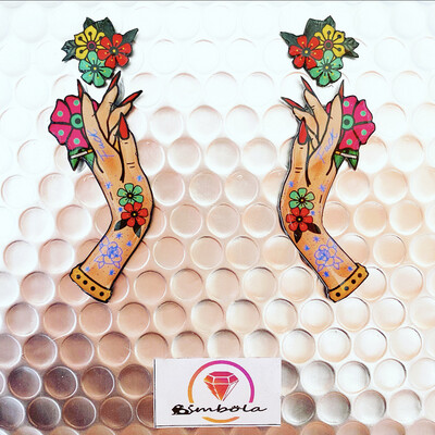 Pendientes manos pin up hands earrings TURBANTES MUTANTES  ANITA PIN UP DESIGN