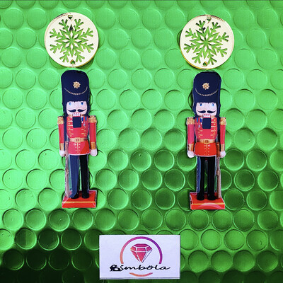 Pendientes Cascanueces earrings Freak earrings Christmas Navidad 