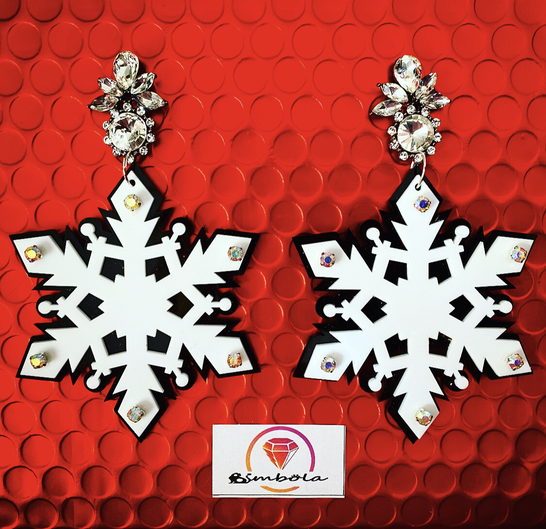 Pendientes Navidad Christmas earrings pendientes Estrella pendientes niece pendientes navideños pendientes copo de nieve snow earrings
