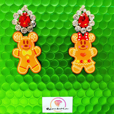 Pendientes galleta de jengibre Gingerbread earrings Freak earrings Christmas earrings pendientes navidad mick gingerbread mini 