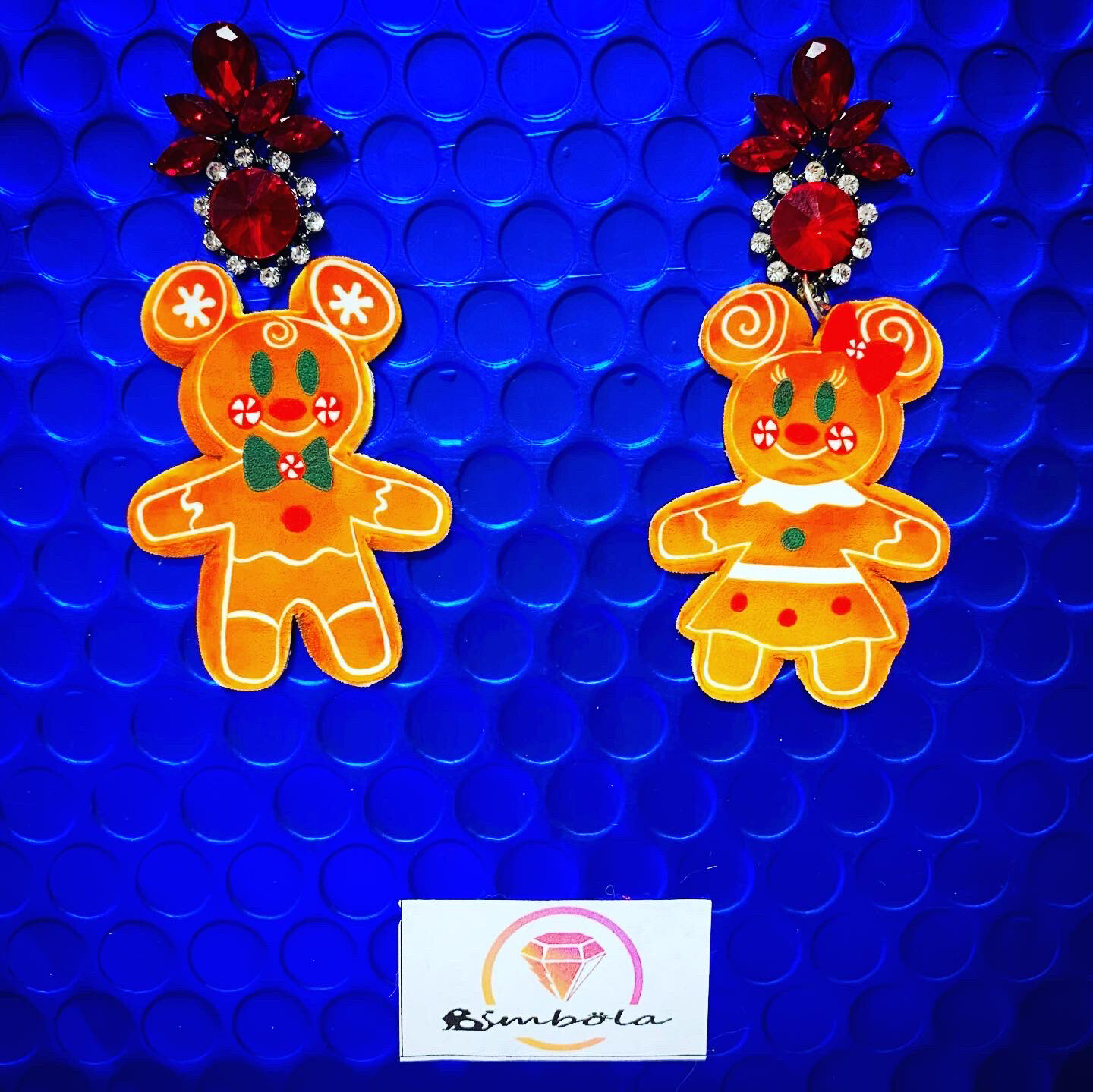 Pendientes jengibre Gingerbread earrings Freak earrings Christmas earrings pendientes navidad 