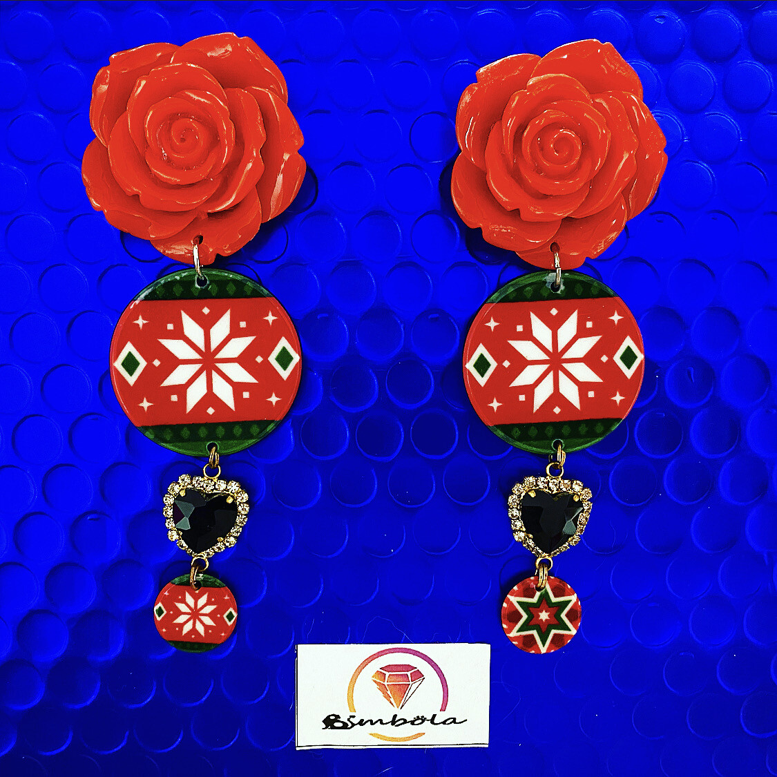 Pendientes Navidad Christmas earrings Freak earrings acrilic earrings 