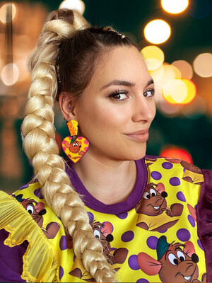 PENDIENTES Gus earrings pendientes ratón mouse earrings TURBANTES MUTANTES ANITA PIN UP DESIGN