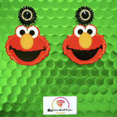 Pendientes Barrio Street pendientes dibujos animados pendientes Elmo