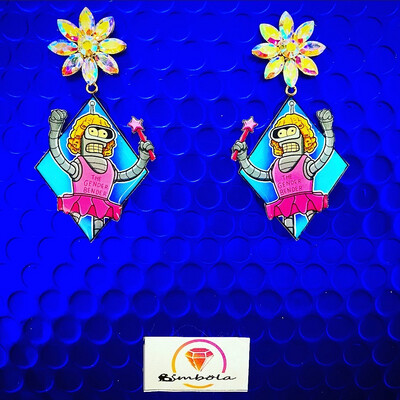 PENDIENTES ROBOT EARRINGS FUNNY EARRINGS pendientes BEND Pendientes FUTURAM GENDER 