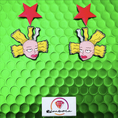 PENDIENTES RUGR CARTOON EARRINGS DIBUJOS ANIMADOS PENDIENTES CINTHYA PENDIENTES ANGELICA PENDIENTES ANGÉLICA