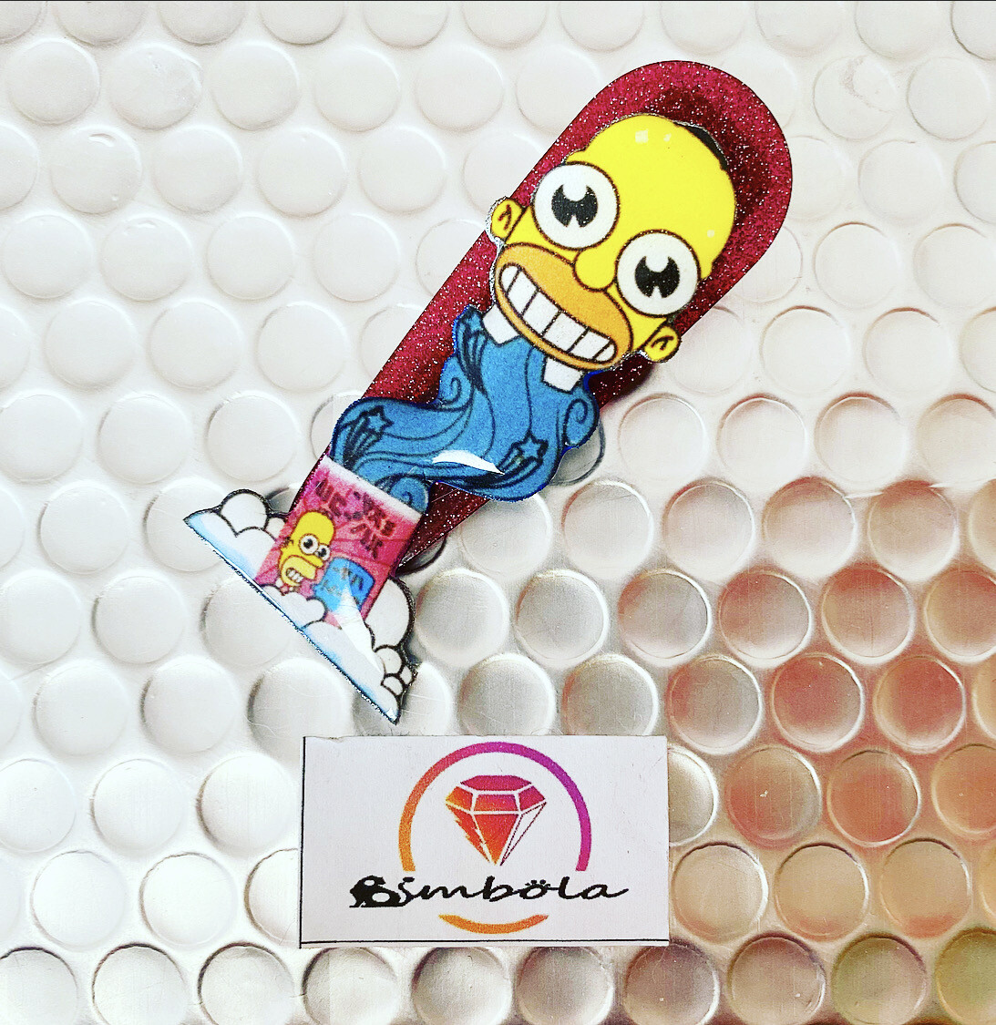 PASADOR DE PELO CLIP CABELLO HORQUILLA ADORNO HOMER ADORNO SIMP MISTER CROQUET 