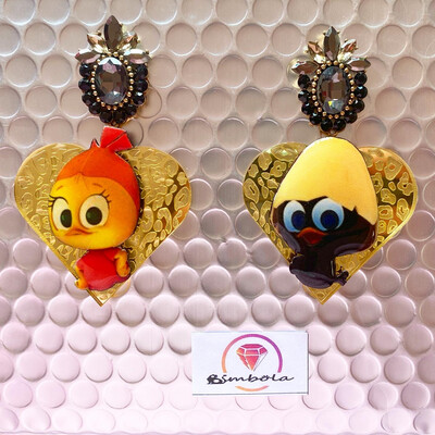 PENDIENTES CALIMERO EARRINGS FUNNY EARRINGS HANDMADE EARRINGS DIBUJOS ANIMADOS