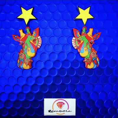 PENDIENTES JIRAFA JIRAFFE EARRINGS FUNNY EARRINGS HANDMADE EARRINGS CARTOON EARRINGS PENDIENTES NENI’S custom design