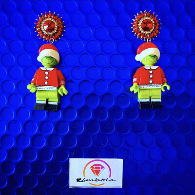 Pendientes Juguete toy earrings Navidad Christmas earrings Grinch