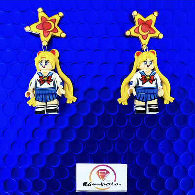 Pendientes juguete toy earrings pendientes Sailor earrings manga anime Bunny Guerrero Luna moon