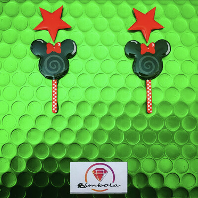 Pendientes Piruletas pendientes lollipop earrings handmade earrings glitter earrings 