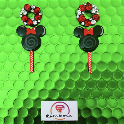 Pendientes Piruletas pendientes lollipop earrings handmade earrings glitter earrings 