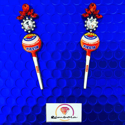 Pendientes Piruletas Chupa Chups lollipop earrings handmade earrings glitter earrings 