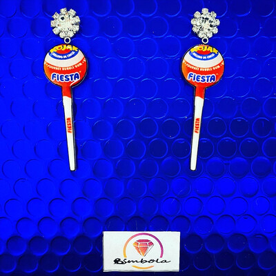 Pendientes Piruletas Chupa Chups lollipop earrings handmade earrings glitter earrings 
