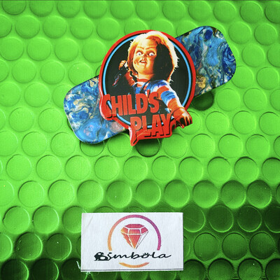 PASADOR DE PELO CLIP CABELLO HORQUILLA ADORNO CHUCKY MUÑECO DIABOLICO 