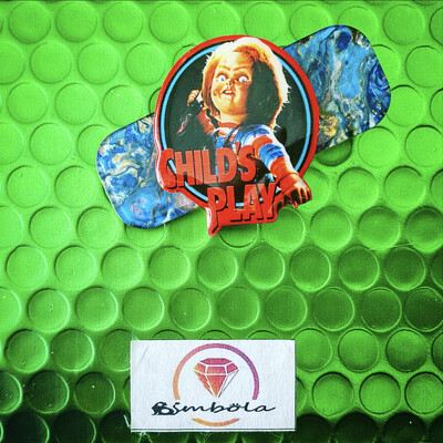 PASADOR DE PELO CLIP CABELLO HORQUILLA ADORNO CHUCKY MUÑECO DIABOLICO 