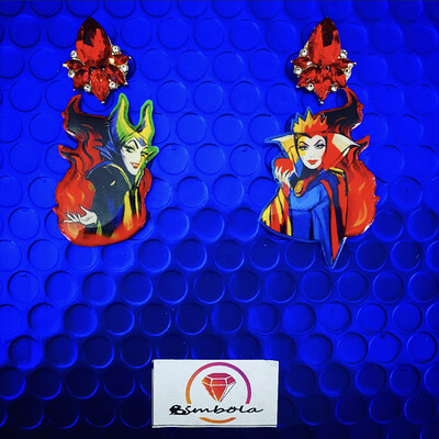 Pendientes Malefica handmade villana maléfica maleficient earrings pendientes evil Queen earrings 